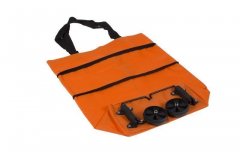 Хозяйственная складная сумка с выдвижными колесиками, оранжевая TD 0560