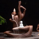 Подставка для благовоний из керамики "Рука Будды, стелющийся дым" Luxury Gift