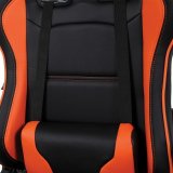 Кресло компьютерное BRABIX "GT Racer GM-100", две подушки, экокожа, черное/оранжевое, 531925