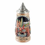 Пивная кружка коллекционная с крышкой "Бавария" 8*11*19 см, 750 мл 114358