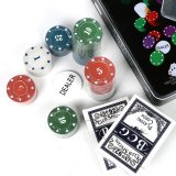 Игра настольная покер в металлической коробке 20*20*6см 