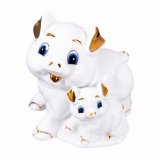 Фигурка декоративная "милые хрюшки", фарфор 8*7*8см 