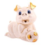 Фигурка декоративная "хрюналду", фарфор 10*6*10см 