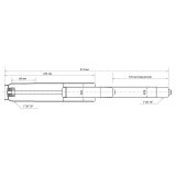 Газлифт BRABIX A-140 стандартный, ХРОМ, длина в открытом виде 413 мм, d50 мм, класс 2, 532005