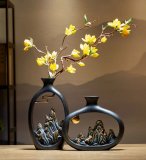 Ваза для цветов Luxury Gift, из эпоксидной смолы 26.5 см с декоративным растением