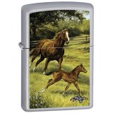 Сувенирная зажигалка Zippo "Лошади в загоне"
