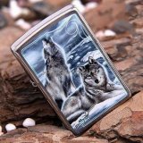Зажигалка с рисунком "Волки"