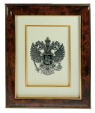 Картина "Серебрянный Герб России" с позолотой