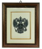 Картина "Герб России", серебро и позолота
