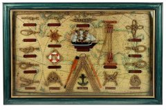 Коллаж настенный "Морские узлы", 60*40*4см