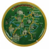 Тарелка декоративная навесная "Золотое кольцо" 30*30см