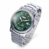 Часы наручные круглые зеленые на стальном браслете Dalvey 70054