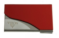 Визитница "VIRON", металл и кожа