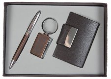 Подарочный набор VIRON 43553 (авторучка, брелок, визитница) 15*21*4см