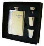 Подарочный набор VIRON 45084 (фляжка 170мл, воронка, 2 стакана) 18*18*5см