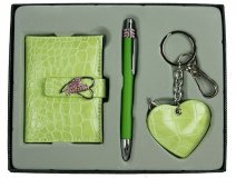 Подарочный набор 140218 (ручка, визитница, брелок), 16*20*3см
