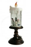 Подсвечник водяной "Свеча" с LED подсвет. 12*12*25см 77110