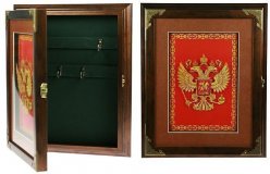 Коллаж-ключница 3D "Герб" 32*23см