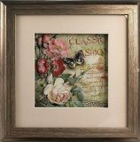Коллаж-ключница 3D "Букет пионов" 25*25см