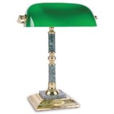 Настольная кабинетная лампа настольная Delucci, зеленый мрамор