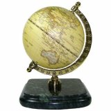 Глобус на подставке, зеленый мрамор, 96мм