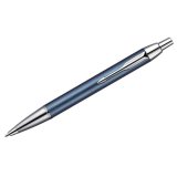 Ручка шариковая "IM Premium Blue-Black" синяя, 0,5мм, корпус синий/хром, подаруп