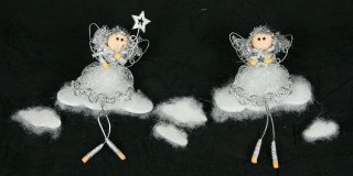 Новогодняя фигурка "Ангелы на облаке" 15см