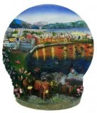 Тарелка декоративная "Закат на берегу моря" 3D 20см